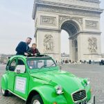 Paris tour guide Arc de Triomphe Vintage 2cv french car