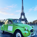 Paris guided tour 2cv french car Eiffel tower